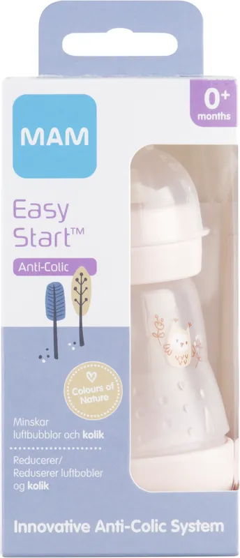 MAM Anti-Colic nappflaska 160 ml - blandade färger och mönster, 1 st Utförsäljning