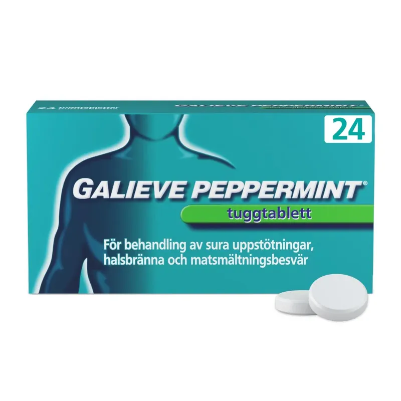 Galieve Peppermint, Tuggtablett, 24 tablett(er) Populärt val