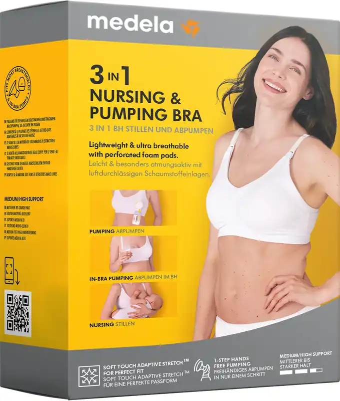 Medela 3-i-1 amnings- o pumpnings-bh, svart S, 1 st Beställ idag