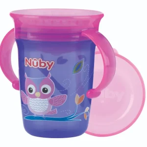 Lågt pris Nuby Träningsmugg med handtag 360¢ wonder cup 240ml Purple Owl, 1 st