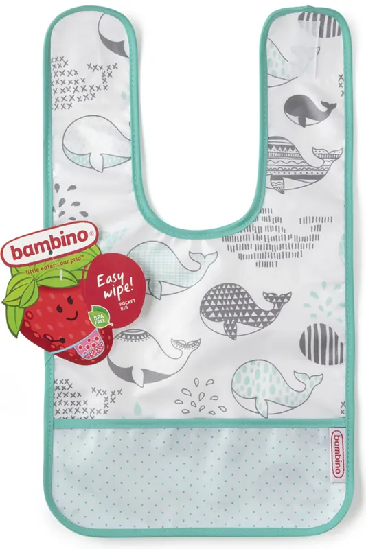 Endast idag Bambino Easy wipe! Bib turquoise, 1 st