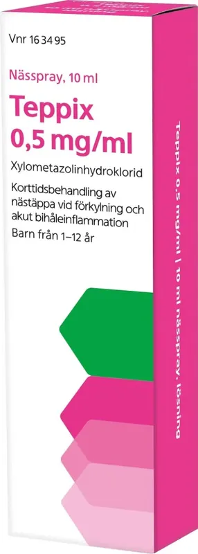 Billigare Teppix, nässpray, lösning 0,5 mg/ml, 10 milliliter