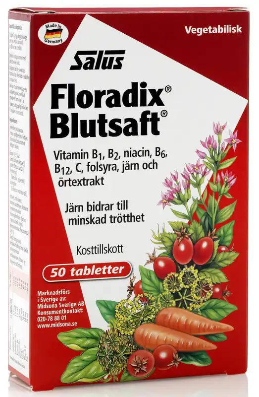 Salus Floradix Blutsaft tabletter, 50 st Outlet