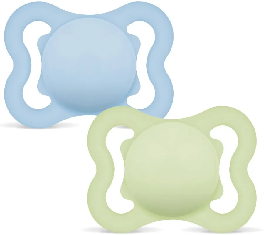 MAM Air Silicone Blue 0-6m, 2 pack Expressleverans