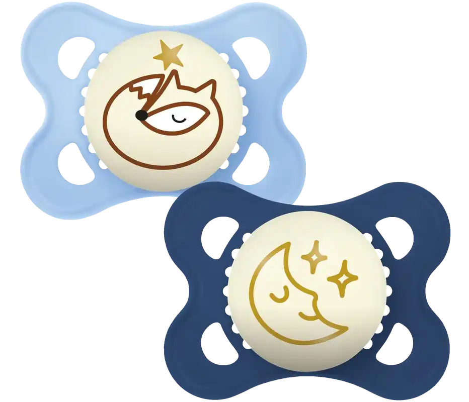 MAM Original Night 0-6m sil BLUE, 2 pack Sänkt pris
