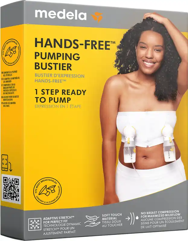 Kampanj Medela Handsfree pumpbustier, svart L, 1 st