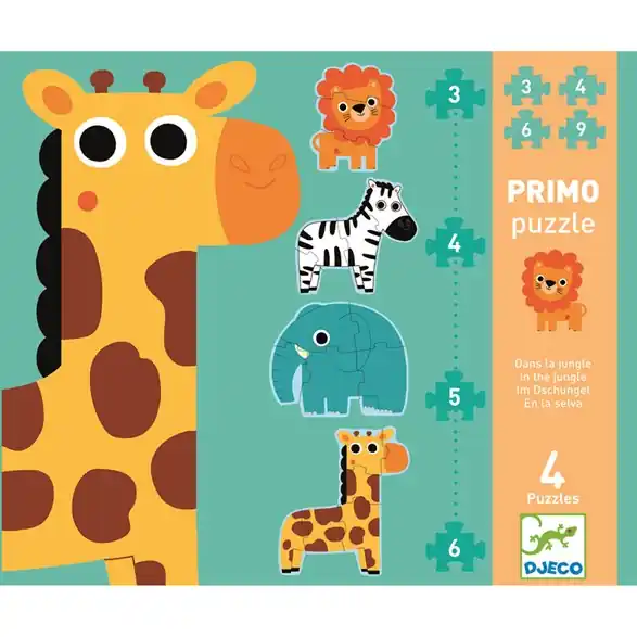 Pussel 3, 4, 5 & 6 bitar, in the Jungle (4 st) Endast denna vecka