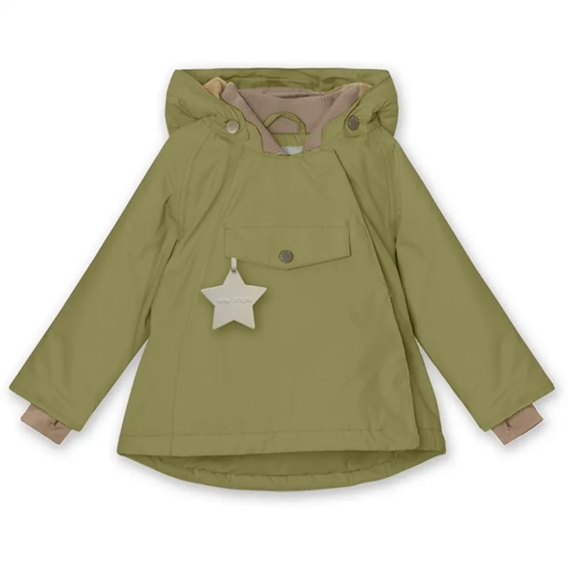 I lager MINI A TURE Wang Fleece Vinterjacka Mosstone