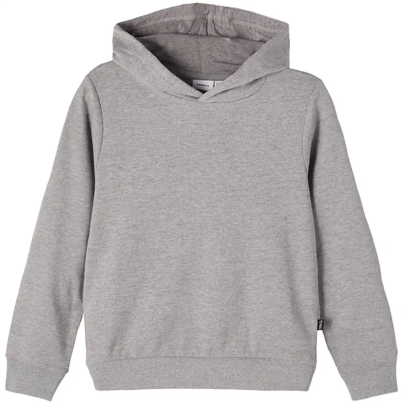 Name It Grey Melange Hoodie Sista chansen