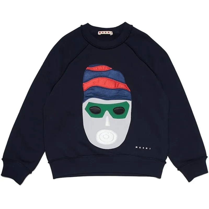 Marni Blue Navy Sweatshirt Sista chansen