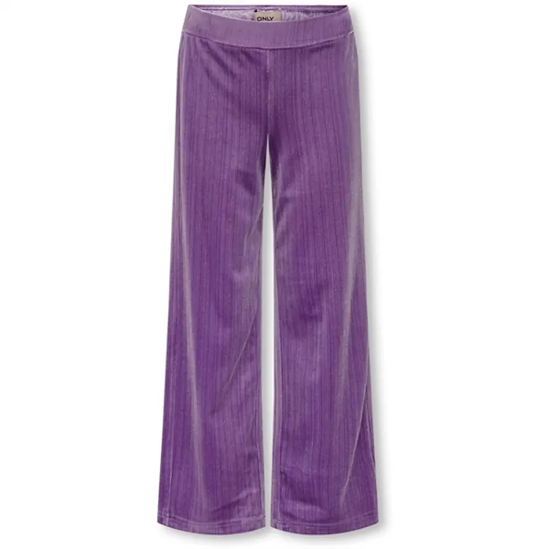 Snabb leverans Kids ONLY Dewberry Wendy-Mabel Wide Velour Byxor