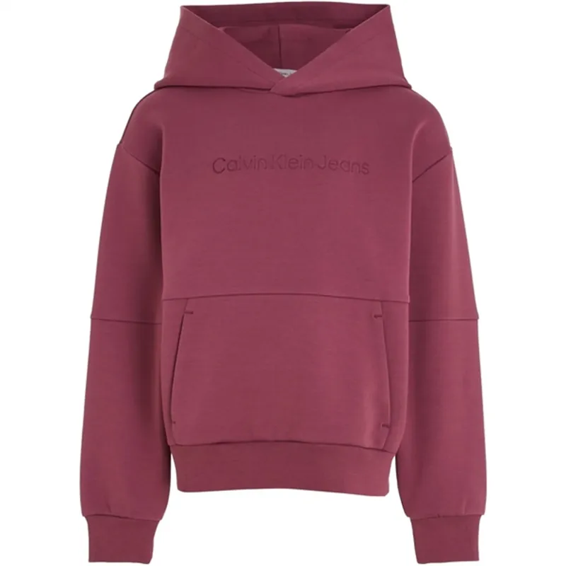 Calvin Klein Spacer Debossed Logo Hoodie Porpoise Erbjudandepris