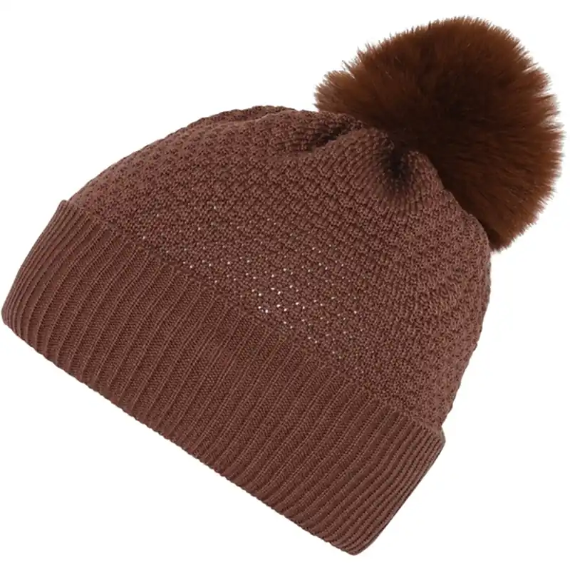 MP Danmark 97502 Oslo Ull Beanie - Fake Fur Soft Brown Kampanjpris