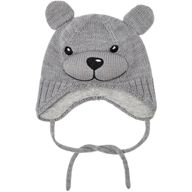 Kampanjpris Name it Grey Melange Runi Ull Stickat Mössa