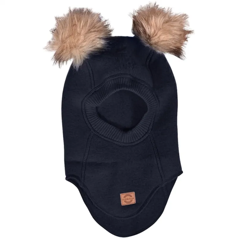 Endast denna vecka Mikk-Line Ull Elefanthatt med Pom Pom Blue Nights