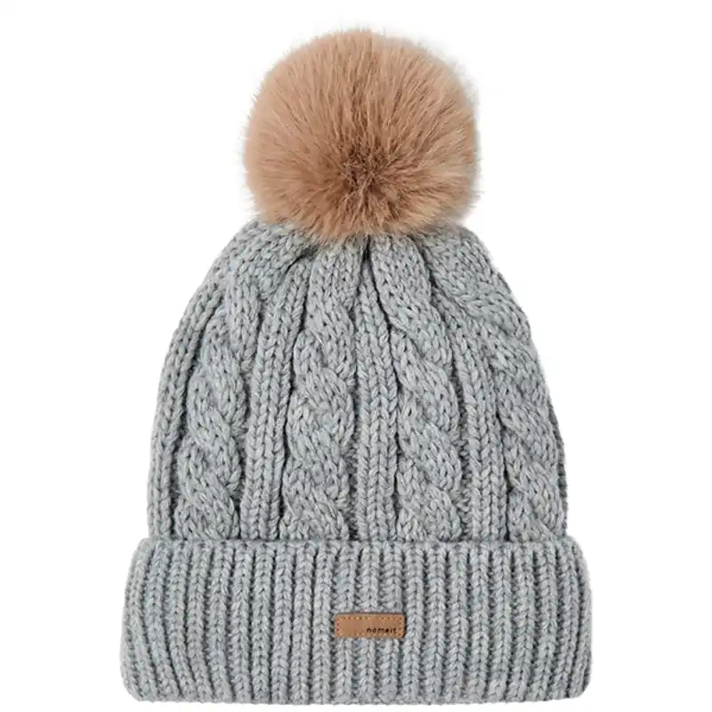 Name it Grey Melange Milo Stickat Beanie Fynd