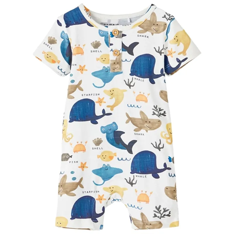 Snabb frakt Name it Bright White Harim Onesies