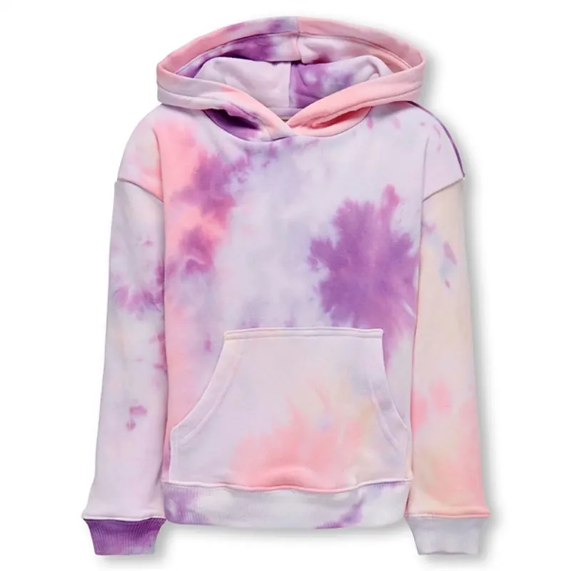Kids ONLY Purple Rose Neverlife Tie Dye Hoodie Trygg betalning