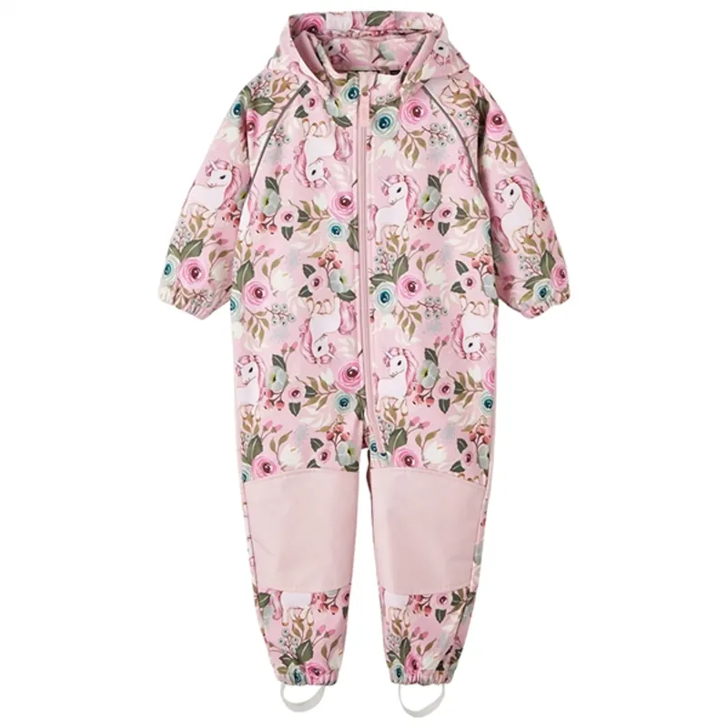 Billig Name it Pink Nectar Alfa Softshell Drakt Floral Noos