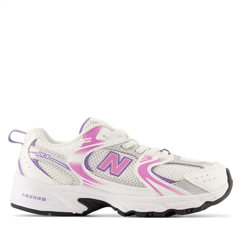 Rabatt New Balance 530 White/Rasberry Sneakers