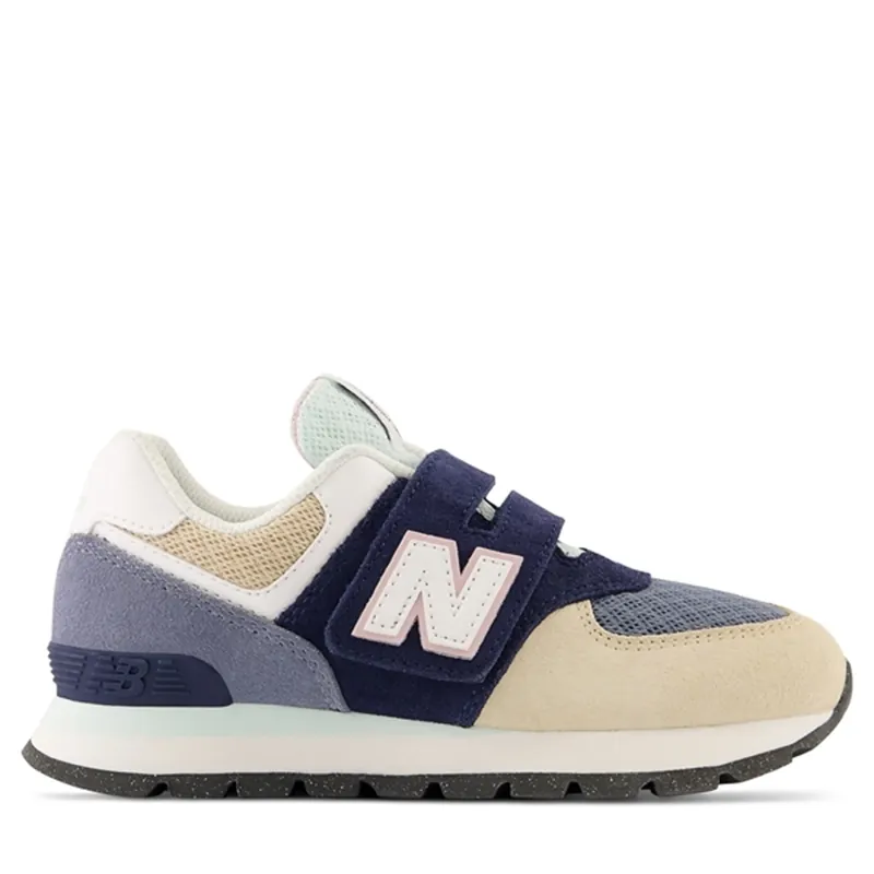 Billig New Balance 574 Navy Sneakers