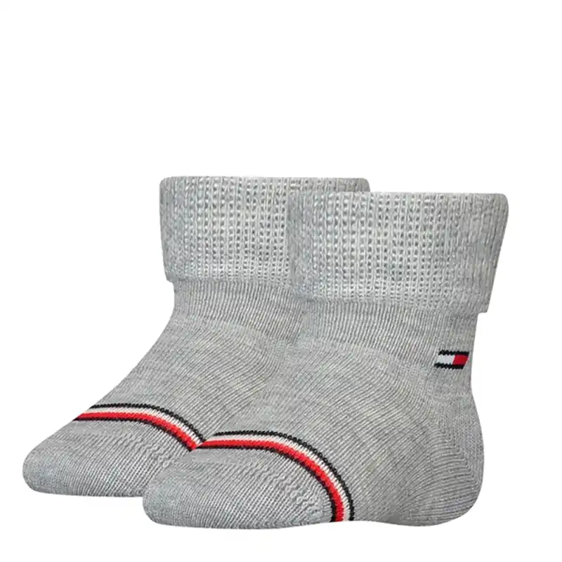 Tommy Hilfiger Baby 2-Pack Strumpor Light Grey Melange Populärt val