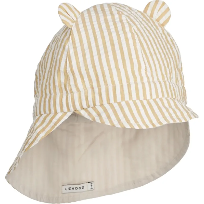 Liewood Gorm Solhatt Stripe Yellow Mellow/Créme Lågt pris
