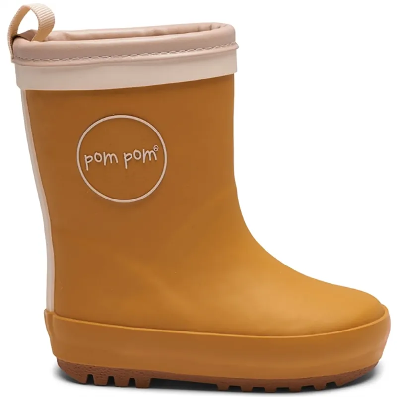 Rabatt Pom Pom Termo Gummistøvle Mustard