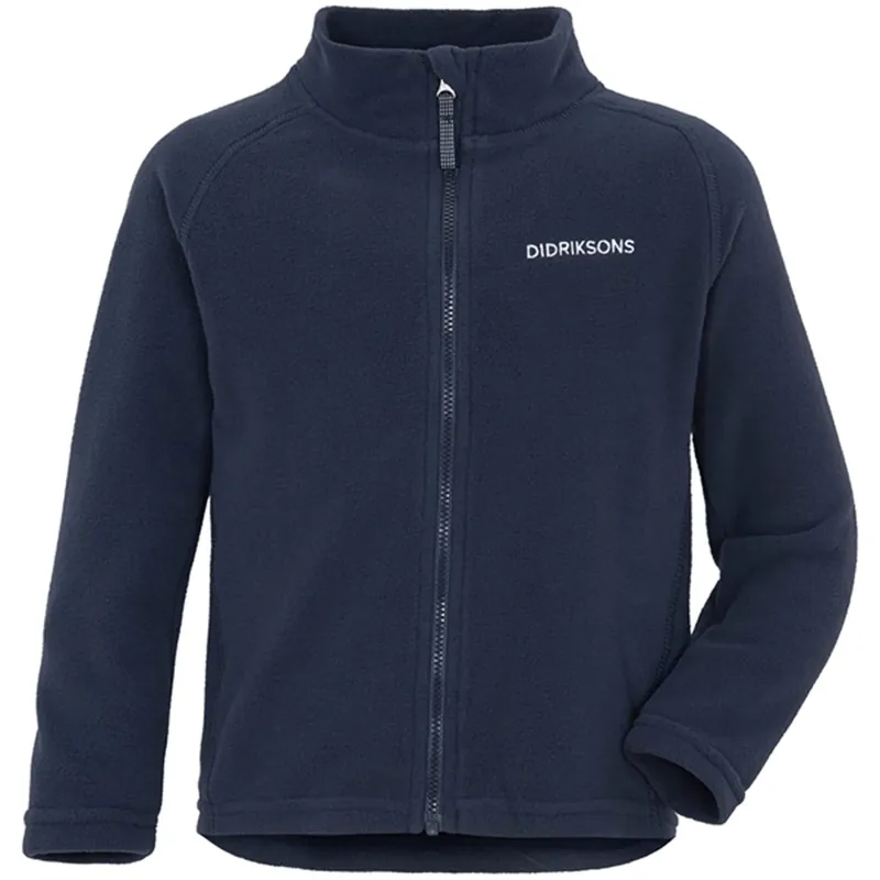 Begränsat erbjudande Didriksons Monte Kids Navy Full Zip Fleecejakke