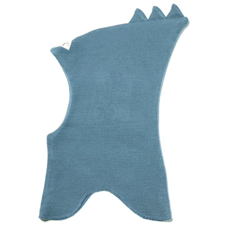 Racing Kids Topp Elefanthue Uld/Bomuld Dino Sky Blue Endast idag