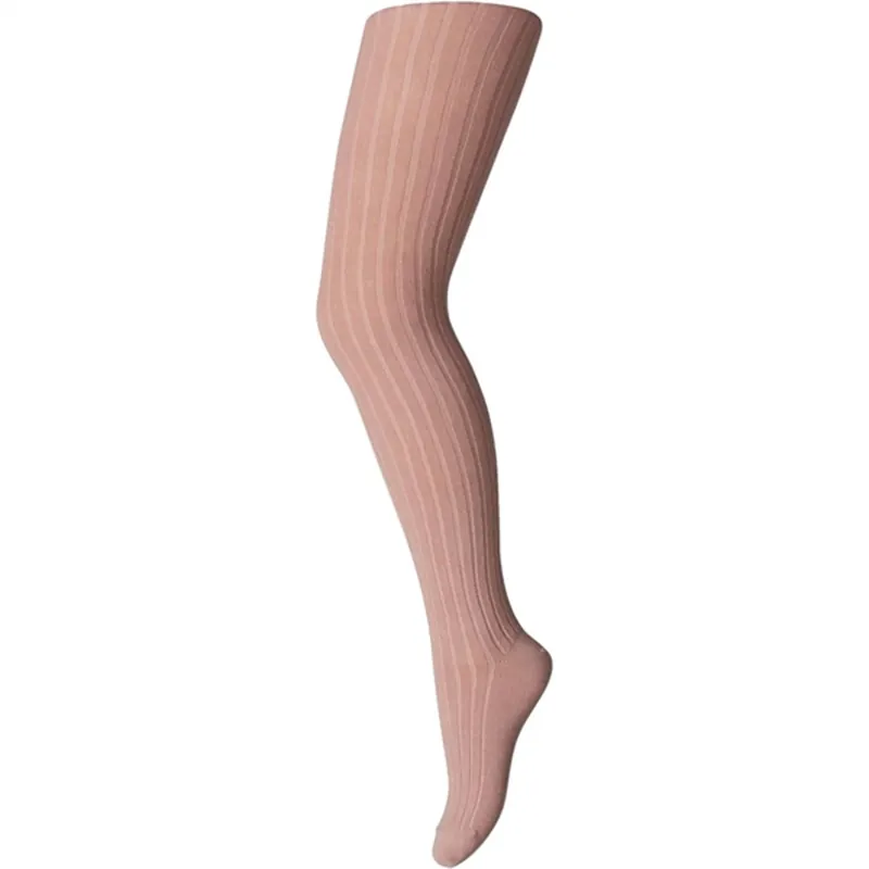MP 130 Cotton Rib Strømpebukser 188 Wood Rose Begränsad tid