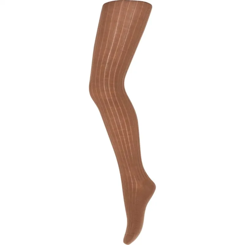 MP 128 Wool Rib Strømpebukser 34 Peacan Pie Erbjudande