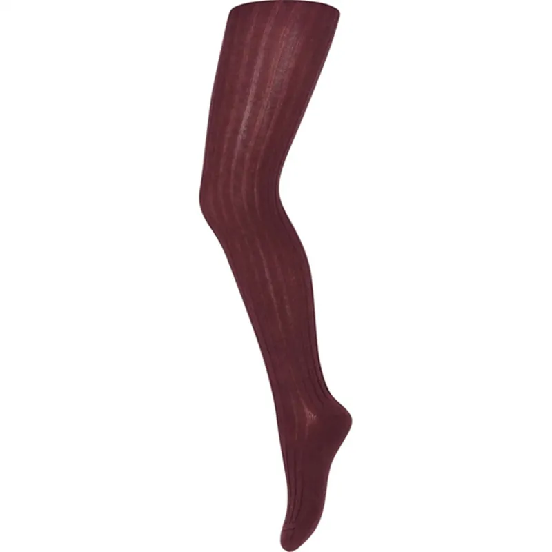 Fynd MP 128 Wool Rib Strømpebukser 36 Grape Skin
