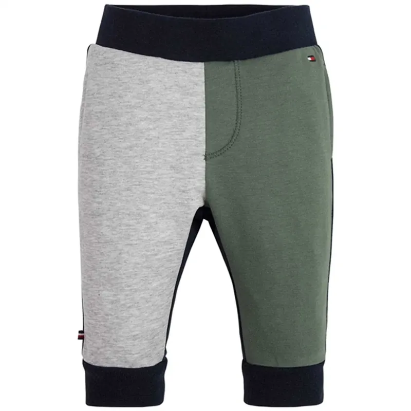 Tommy Hilfiger Baby Logo Colorblock Sweatpants Avalon Green Colorblock Begränsat antal