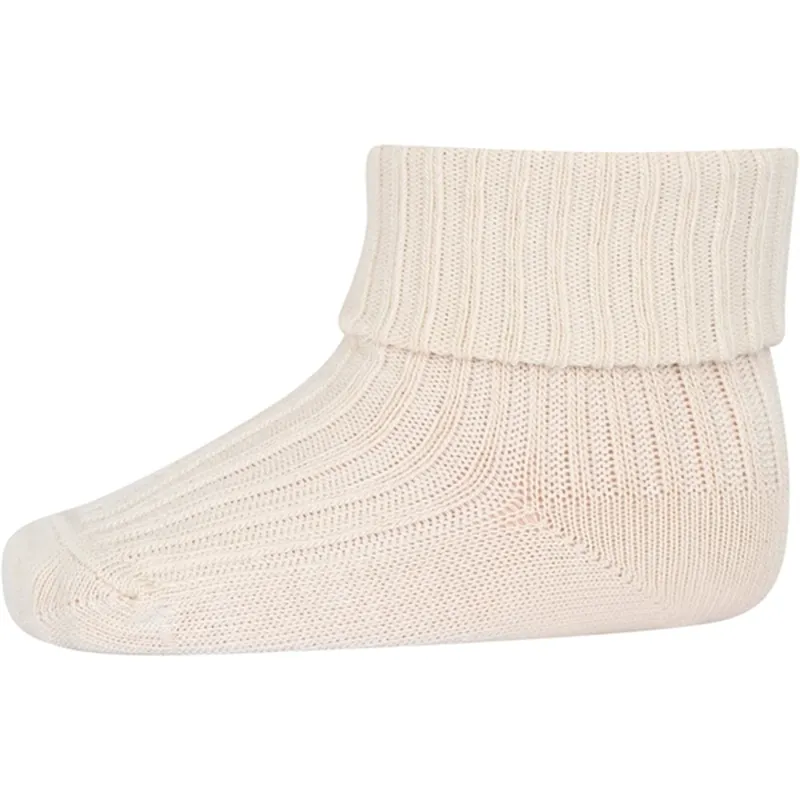MP 533 Cotton Rib Baby Socks Ecru Handla nu