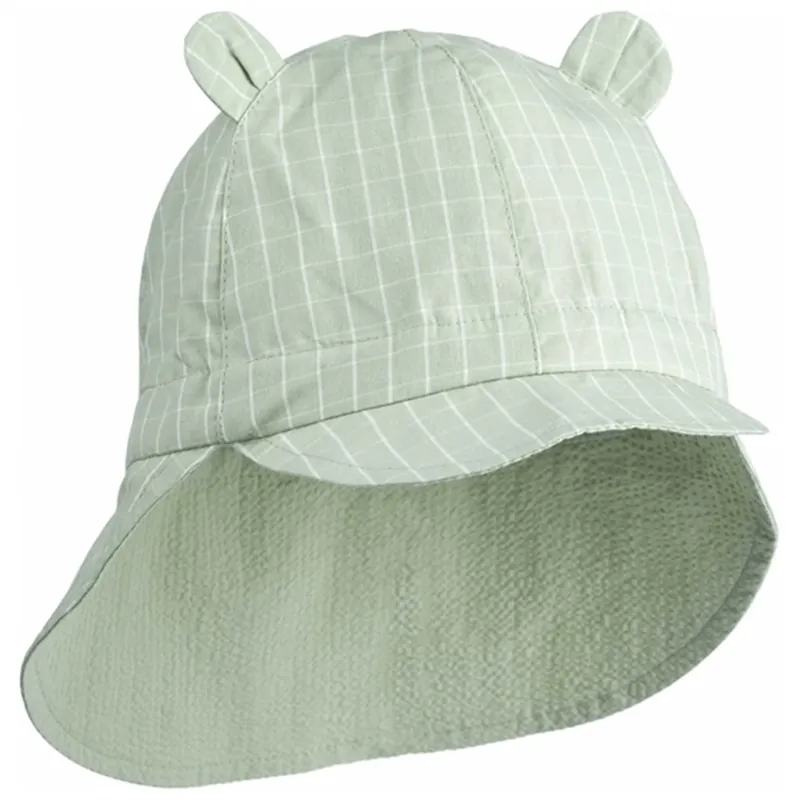 Lägg i varukorgen Liewood Gorm Reversible Seersucker Solhat Dusty Mint/Creme De La Creme
