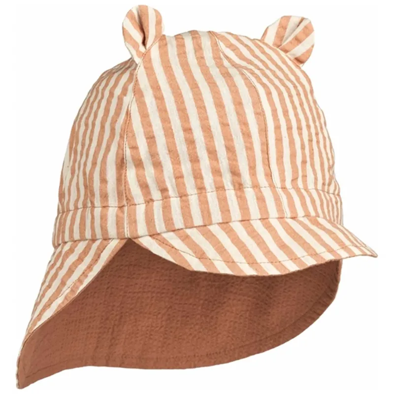 Populärt val Liewood Gorm Reversible Seersucker Solhat Tuscany/Rose Sandy