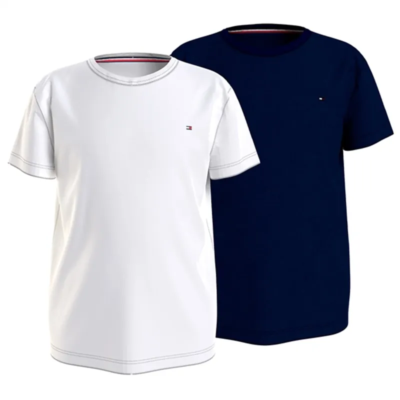 Begränsad tid Tommy Hilfiger T-shirts 2-pack Desert Sky/White