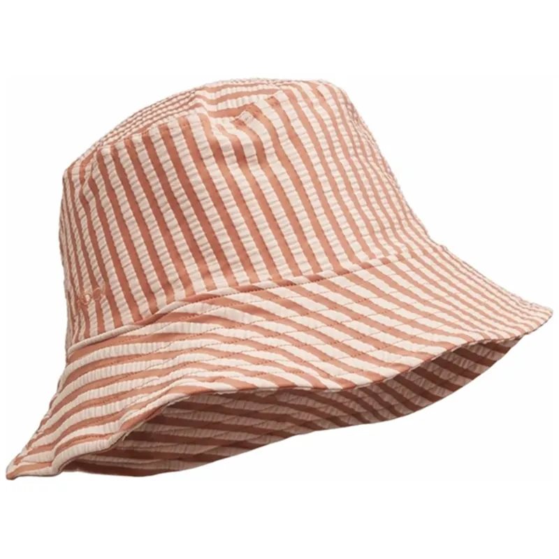 Outlet Liewood Matty Stripe Solhat Seersucker Tuscany Rose/Sandy