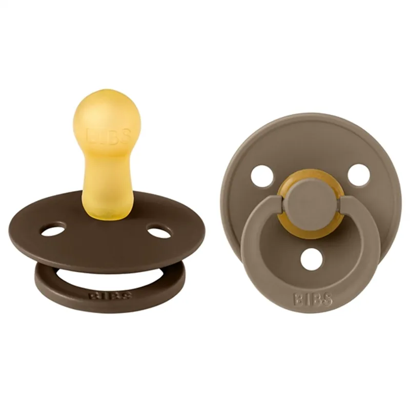 Kampanjpris Bibs Color Latex Nappar 2-pack Round Mocha/Dark Oak