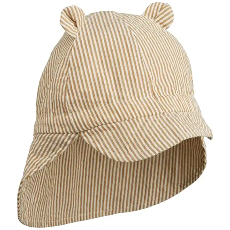Liewood Gorm Solhat Stripe Golden Caramel/Creme de la Creme Billigare