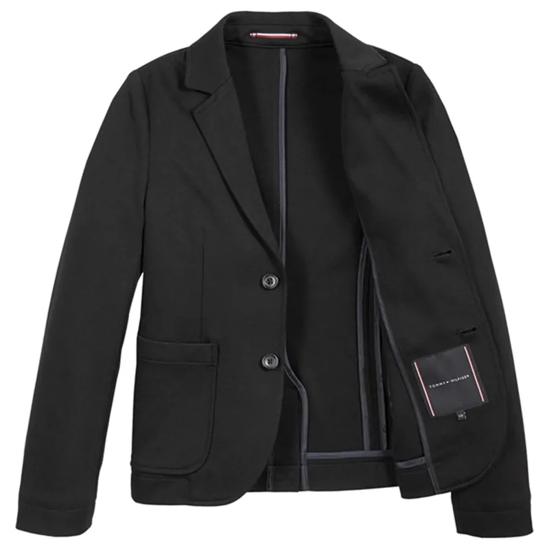 Tommy Hilfiger Comfort Pique Jersey Blazer Black Sänkt pris