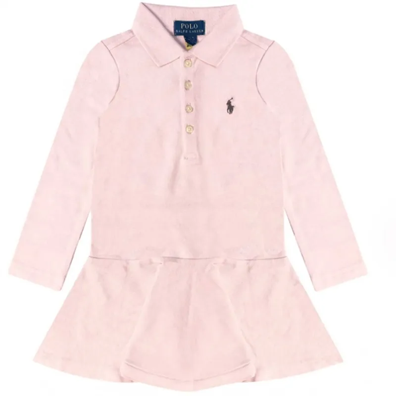 Polo Ralph Lauren Girl Klänning Hint Of Pink/Navypp Kampanj