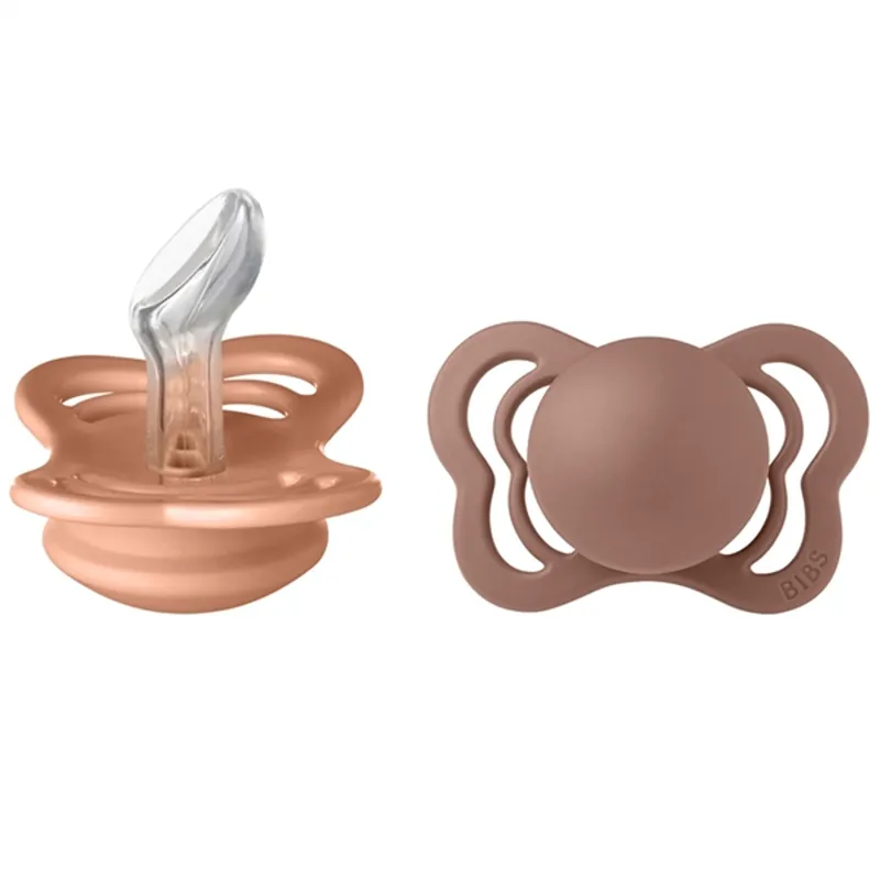 Bibs Couture Silikonmutter 2-pack Anatomisk persika / trächuck Extra rabatt
