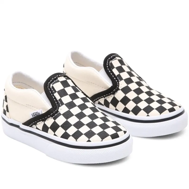 Premium VANS Classic Slip-On Black/White Checkerboard Sko