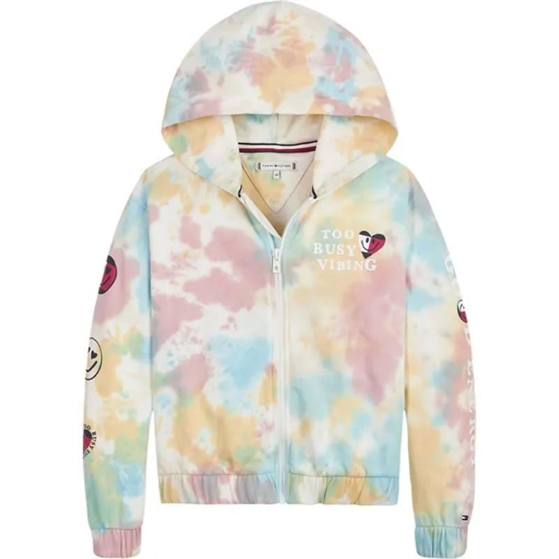 Rea Tommy Hilfiger Zip Through Ecru Tie Dye