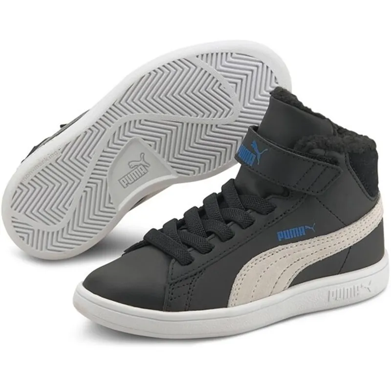 Puma Sneakers Smash v2 Mid Fur Svart / Vit Sista chansen