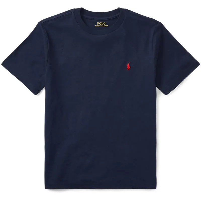 Polo Ralph Lauren Boy Short Sleeved T-shirt Cruise Navy Rabatter