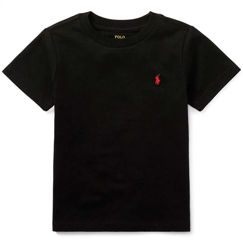 Trygg betalning Polo Ralph Lauren Boy Short Sleeved T-shirt Black
