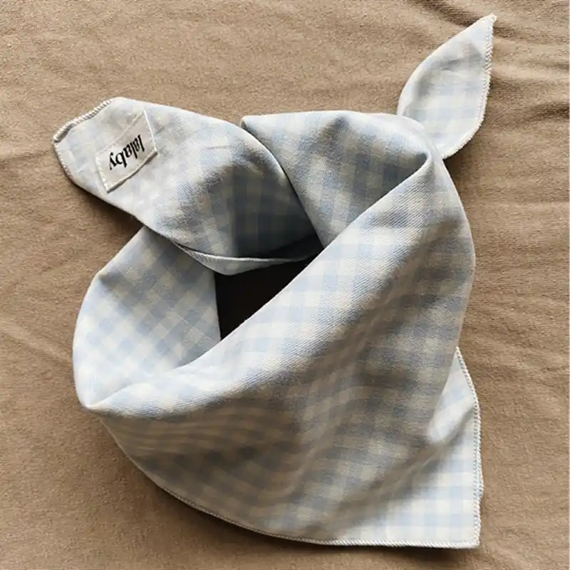 lalaby Blue Gingham Eddie Tørklæde Begränsat antal